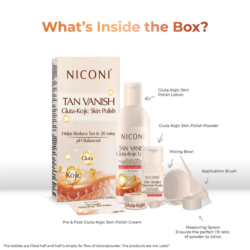Niconi Tan Vanish Gluta-Kojic Skin Polish 180g (₹80 per use)