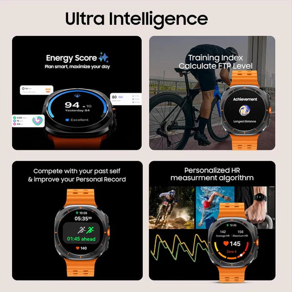 Galaxy Watch Ultra – Up to 100-Hour Battery, Powerful 3nm Processor, Dual GPS, Quick Button & Siren, Sapphire Glass with Titanium Build, 10ATM & IP68 Water Resistance, BP & ECG Monitoring, Energy Score & Body Age Tracking - FREE AIRPODS Available