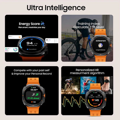 Galaxy Watch Ultra – Up to 100-Hour Battery, Powerful 3nm Processor, Dual GPS, Quick Button & Siren, Sapphire Glass with Titanium Build, 10ATM & IP68 Water Resistance, BP & ECG Monitoring, Energy Score & Body Age Tracking - FREE AIRPODS Available